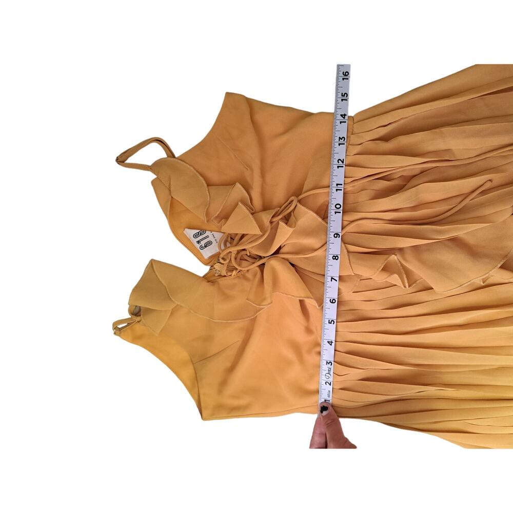 Six One Eight Yellow Strappy Maxi Dress Formal Summer Sz S - Picture 6 of 6